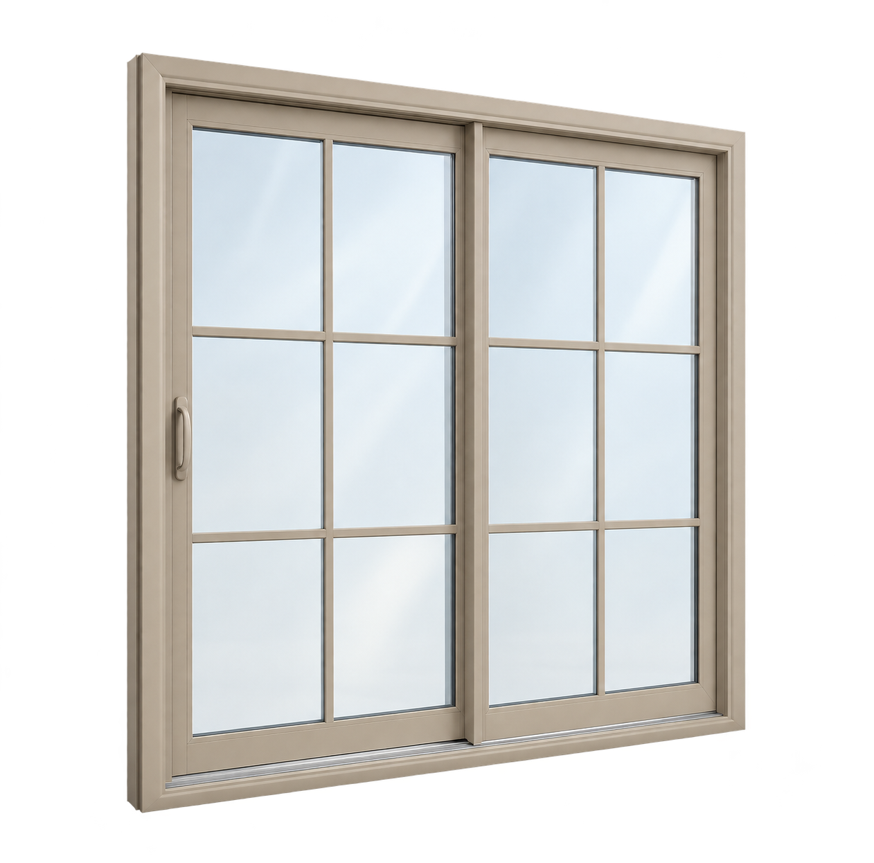 Premium tan vinyl sliding patio door-23