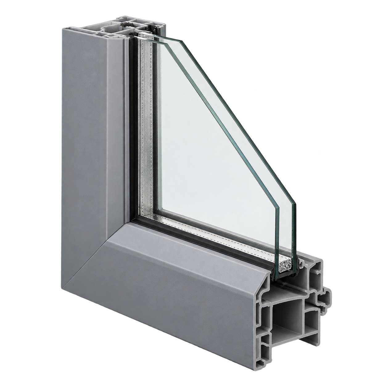 Sealed Grey Vinyl Patio Door Glass-8