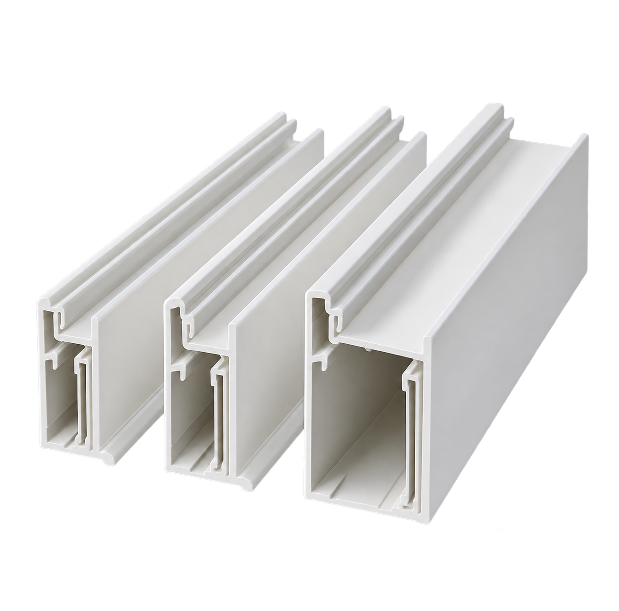 Three White Vinyl Patio Door Jamb Profiles-13