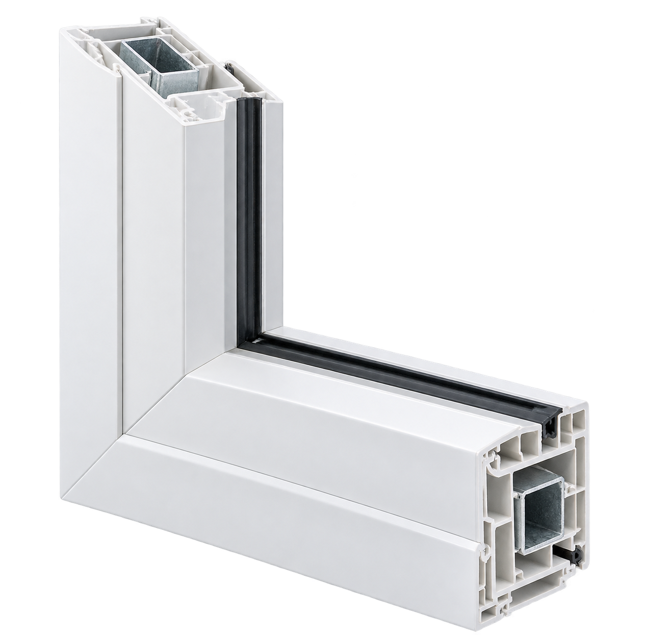 White uPVC Patio Door Frame Corner Sample-11